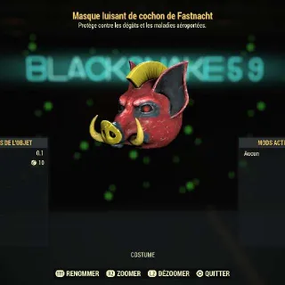 Glowing Pig Mask