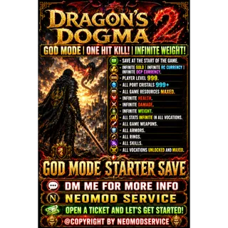 DRAGON'S DOGMA 2 MODDED SAVE PS5