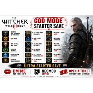 THE WITCHER 3 MODDED SAVE PS5