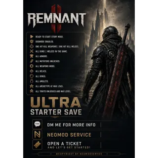 PS5 Remnant 2 ｜ Mod Save｜  God Mode
