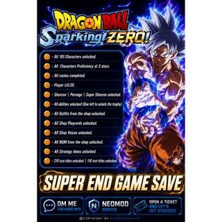 PS5 ｜ SPARKING ZERO SAVE MOD