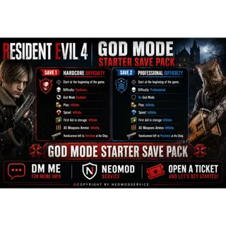 RESIDENT EVIL 4 MODDED SAVE PS5