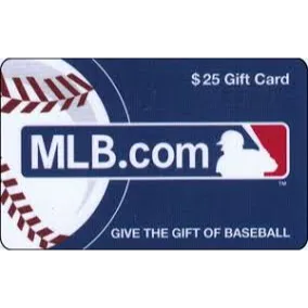$25.00 USD MLB.com  Gift Card Balance $25.00
