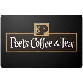 $40.00 USD Peet's  Coffee  &  Tea Gift Card Balance $40.00