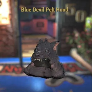 Blue Devil Pelt Hood - PlayStation Only