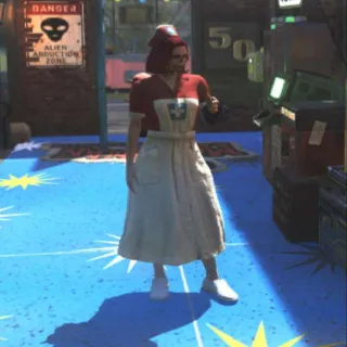 Red Asylum Dress W/ Hat - PlayStation Only