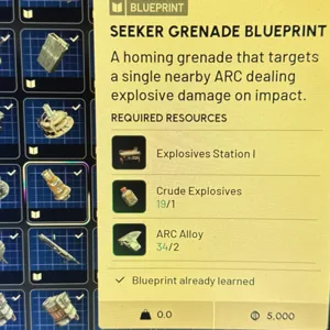 Seeker Grenade Blueprint