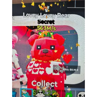 Single traited lovey lovey bear 