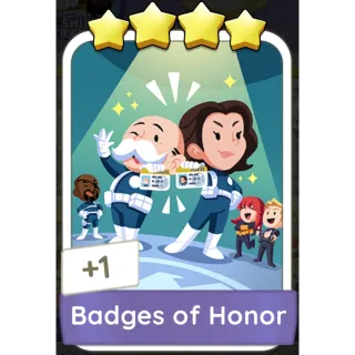 Badges of Honor Monopoly GO 4 Stars stickers