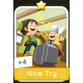 Nice Try Monopoly GO 1 Stars stickers