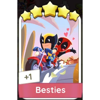 Besties Monopoly GO 5 Stars stickers