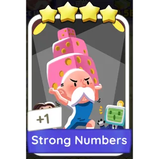 Strong Numbers Monopoly GO 4 Stars stickers