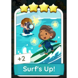 Surf’s Up! Monopoly GO 4 Stars stickers