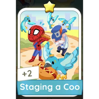 Staging a Coo Monopoly GO 1 Stars stickers