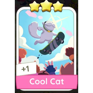 Cool Cat Monopoly GO 3 Stars stickers