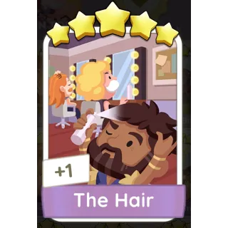 The Hair Monopoly GO 5 Stars stickers Prestige