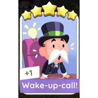 Wake Up call! Monopoly GO 5 Stars stickers Prestige