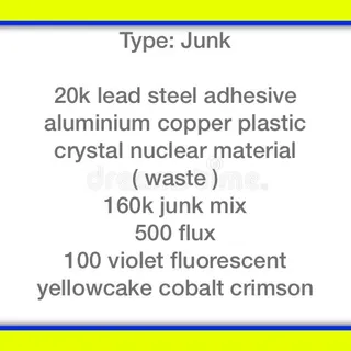 160k junk & 500 flux