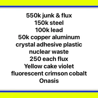 550k junk & flux