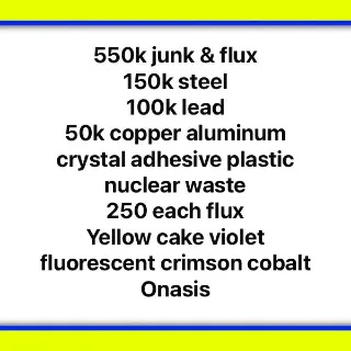 550k junk & flux