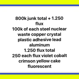 800k junk + flux stable