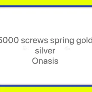 Silver gold screws springs