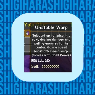 Unstable Warp