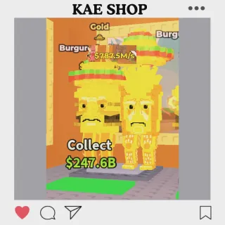 Gold Burguro and Fryuro [ 787.5M/S ]- Steal a Brainrot