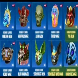 Glowing Fasnaught Masks