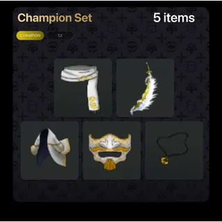 CHAMPION SET [CHAMPION HAORIE + CHAMPION SCARF + CHAMPION KATANA + CHAMPION MASK + CHAMPION NECKLACE] - PROJECT SLAYERS