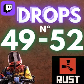 Rust 4 in 1 Round 49 + 50 + 51 + 52  Twitch Drops 19 SKINS
