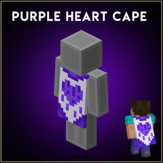 Minecraft PURPLE HEART CAPE