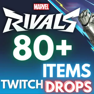 88 Items | 18 Costumes | 23 Nameplates | 25 Sprays | 17 Emotes | Marvel Rivals Twitch Drops