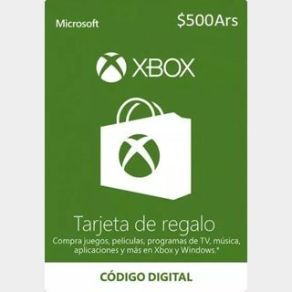 ARS $500 Xbox Live Gift -Argentina - Gift Card Gift Cards Gameflip