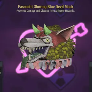 Glowing Blue Devil Mask