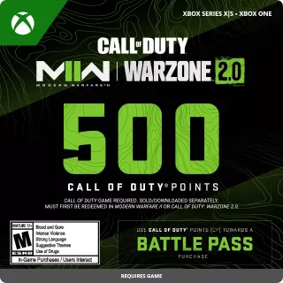 500 Call of Duty Points - Virtual Game Currency - US - INSTANT DELVERY