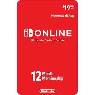 Nintendo Switch Online 12-Month Individual Membership (Nintendo Switch) - US - INSTANT DELIVERY