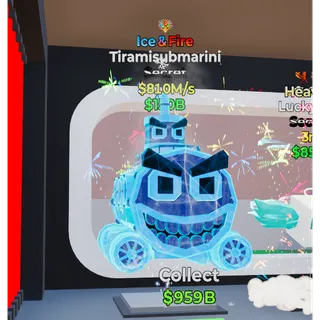 Tiramisubmarini Ice & Fire - Fortnite Steal The Brainrot