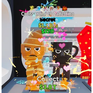 Croissantini et Caffettino 6 traits - Fortnite Steal The Brainrot