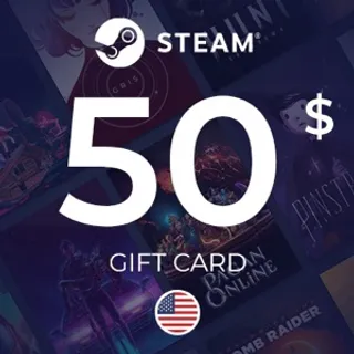 Steam Wallet Gift Card 50 USD ⚡️ [INSTANT DELIVERY] ⚡️