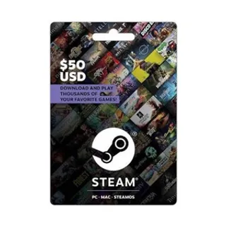 Discount $50 Steam Giftcard