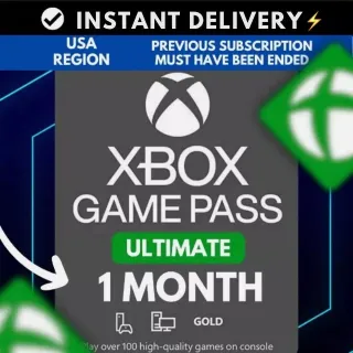 Xbox Game Pass Ultimate 1 Month Membership (USA only) Instant E-delivey