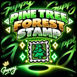 BBS: Pine tree forest stamp