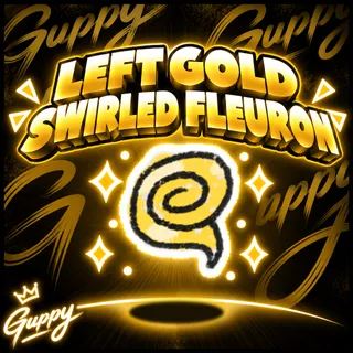 BSS: Left gold swirl fleuron