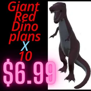 GIANT RED DINO X10