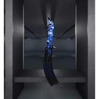  CHEAPEST SI BLUE CAMO Butterfly  knife sniper duels