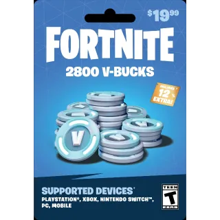 Fortnite 2800 V-Bucks Gift Card - Global VBucks