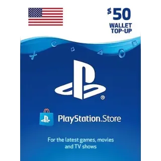 $50 USD PlayStation Store Network Gift Card *INSTANT*
