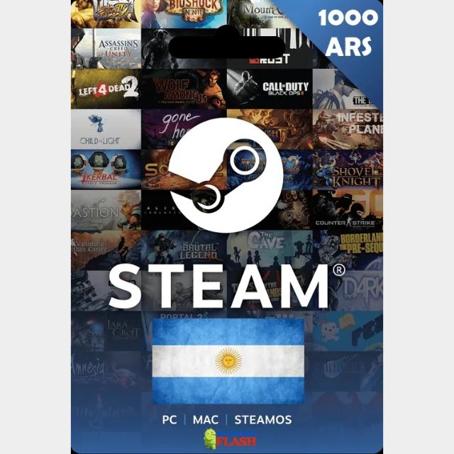 1000 ARS Steam (ARGENTINA) - Steam Cartões de Presente - Gameflip