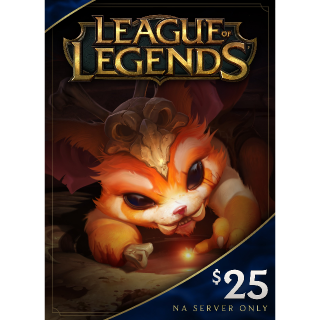 League Of Legends 25 Riot Prepaid Card Na Servers Other Gift Cards Gameflip